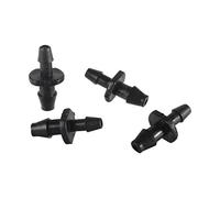 Garden Plumbing 500Pcs Black 4/7mm to 3/5mm Hose Connection Interface Reduction Barbed Straight Connectors 1/4" 1/8" Pipe Irrigation Accessories