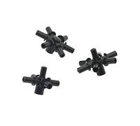 Garden Plumbing 6mm Interface Multiple Joints Cross-Connect Connector Five-Way Six-Way Seven-Way Irrigation Hose Diverter 100 Pieces (Color : Black)