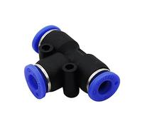 Garden Plumbing Straight Elbow Three-Way Four-Way Slide Lock Quick Connector Butt Crawler Pneumatic Pipe Fittings Hose Distributor 100 (Color : Black)