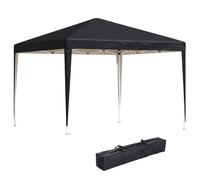 Garden Pop Up Gazebo Height Adjustable Marquee Party Tent Canopy Shelter Black