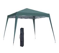 Outsunny Garden Pop up Gazebo Tent Party Water-resistant 2.5 x 2.5M Black - Green - Steel, oxford fabric - 2.4m x 2.4m x 2.5m