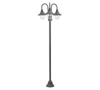 Garden Post Light 3-Lantern Bronze Aluminium PVC 63x63x220cm E27 IP44 GardenLamp