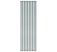 Garden Posts 10 pcs Green 1.5 m Metal Heavy-Duty Rustproof Plant Support Stakes