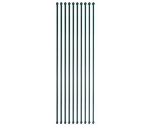 Garden Posts 10 pcs Green 1.5 m Metal Heavy-Duty Rustproof Plant Support Stakes
