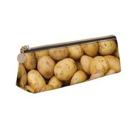 Garden Potatoes Print PVC Coin Purse Money Bag Makeup Case Pencil Pouch Zipper stationery case Women Men, White, One Size, Simple