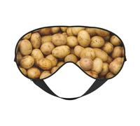 Garden Potatoes Print Soft Eye Mask – Comfortable Sleep, Blocks Light, Full Eye Coverage, Ideal for Travel, Meditation