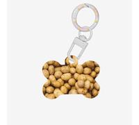 Garden Potatoes Printing Dog Tag Bone Shaped Double Sided Pattern Dog Id Tags Bone Shaped Pet Name Tags Dog Collar Tags