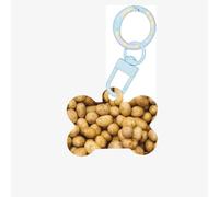 Garden Potatoes Printing Dog Tag Bone Shaped Double Sided Pattern Dog Id Tags Bone Shaped Pet Name Tags Dog Collar Tags