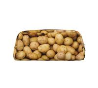 Garden Potatoes Printing Leather Pencil Pouch Pen Case Elegant and Practical Bag for Students Perfect for Office School