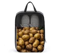 Garden Potatoes Shoe Bag Travel Shoe Organizer Water-Resistant Shoe Pouch with Zipper Sneaker Dust Bag, gray, One Size, Modern
