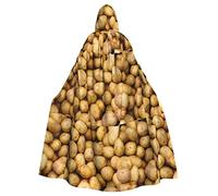 Garden Potatoes Womens Mens Full Length Carnival Cape With Hooded Cosplay Costumes Cloak,185cm