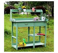 Garden Potting Bench with Removable Sink & Storage Shelves - Essential Workstation Table for Planting Green 117x45x121cm Perfect for Garden Lovers