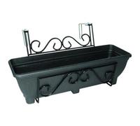 Garden Pride Adjustable Balcony/fence Holder - Charcoal Trough