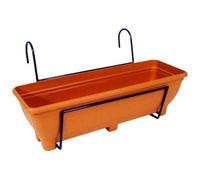 Garden Pride Balcony/fence Holder - Plain Back Planter Holder - Terracotta