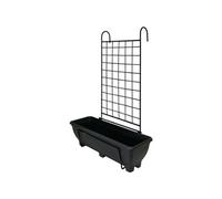 BalconyFence Holder - Plain Trellis Back Planter Holder - Charcoal