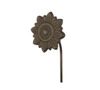 Daisy Metal Flower Garden Stakes - Rust