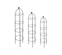 Garden Pride Growing Obelisks Coated In Black - Set 3 Sizes (S,m,l)