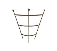 Garden Pride Half Peony Cage Support Frame - Plastic Coated In Black - Pack Of 3