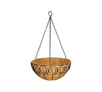 Garden Pride Hanging Basket 12" - Scrolled Design - With Coco Liner