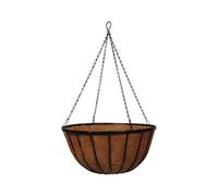 Hanging Basket Cauldron Planter - Black / 14in