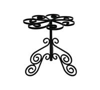 Plant Pot Stand Garden Side Table - Black / 45cm