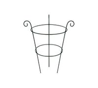 Garden Pride Scrolled Top Peony Cage Plant Support - Plastic Coated In Black - Pack Of 3
