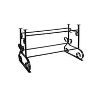Garden Pride Shoe Rack - 4 Pair Black Plastic Coated Steel