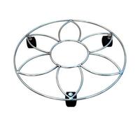 Garden Pride Stainless Steel Pot Caddy - Round - 12" - Pack Of 2, Pot Mover