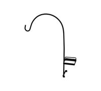 Swan Neck Concrete Post Hanging Basket Bracket - Black
