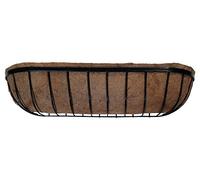 Garden Pride Trough Planter/Manger Planter - Made of powder coated solid steel, pre-lined with coco liner. Wall mounted planter (36 inches long (91cm))