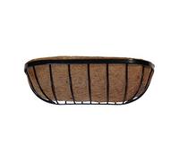 Garden Pride Trough Planter/Manger Planter - Made of powder coated solid steel, pre-lined with coco liner. Wall mounted planter (24 inches long (61cm))