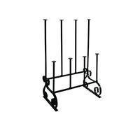 Garden Pride Wellington Boot Rack/Walking Boot Stand - Black - Metal - Indoor and Outdoor Use