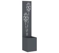 vidaXL Garden Privacy Screen Outdoor Partition Panel Anthracite 32x140cm Cold-rolled steel