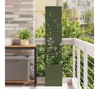 Garden Privacy Screen Floral Olive green 32 x 32 x 150 cm