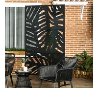Garden Privacy Screen Metal Freestanding Decorative Outdoor Trellis Panel 6.5ft