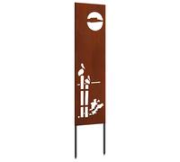 vidaXL Garden Privacy Screen Rusty 32 x 140 cm Weathering Steel