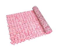 Garden Privacy Screening 50X100cm Artificial Flowers Leaves Fence Removable Outdoor Garden Decoration Hedge Privacy Protection Green Leaf Flower Wall(Pink Flowers)