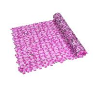 Garden Privacy Screening 50X100cm Artificial Flowers Leaves Fence Removable Outdoor Garden Decoration Hedge Privacy Protection Green Leaf Flower Wall(Purple Flowers)