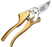 Garden Pruning Shears for Flowers, Roses & Hedges - Durable Plant Trimmers with Safety Lock for Effortless Cutting & Precision Gardening Gold