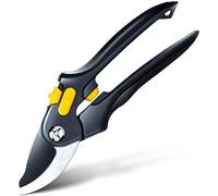 Garden Pruning Shears - SK5 Blade Tree Trimmers Hand Pruner Stainless Steel with Sponge Handles and Safety Guard