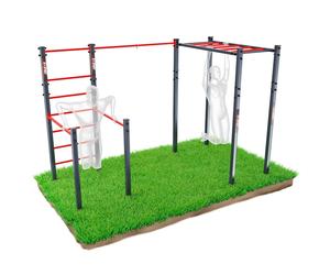 Garden Pull Up Bar Dip Station Monkey Bars Heavy Duty Outdoor Gym Training Set