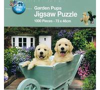 Garden Pups 1000 Piece Jigsaw Puzzle Golden Retriever Puppy Puzzle 1000pc