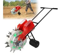Garden Push Seeder Planter with 6 Seed Plates for Efficient Planting of Corn Cotton Soybean Peanut in Rows
