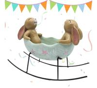 Garden Rabbit Statue - Easter Bunny Statues, Decorative Rabbit Figurines, Garden Decorations | Creative Table Rabbit in Bath Crib Ornament for Porch, Patio, Balcony