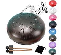 Garden Rain Drum - 6 Inch 8 Note Chakra Drum - Enjoy the tranquil and beautiful way of nature's melody.(Brown)