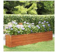 Garden Raised Bed 240x40x45cm Corten Steel Rusty Weathered Planter Bed for Patio
