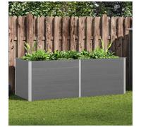 Garden raised bed 250x100x91cm Grey WPC & Steel Weather-Resistant Planter Large