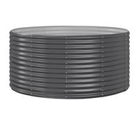 Garden Raised Bed Anthracite 140x140x68 cm Galvanised Steel Planter vidaXL