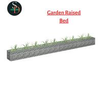 Garden Raised Bed Basket Planter Outdoor Plant Pot Galvanised Steel vidaXL