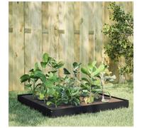 Garden Raised Bed Black Steel 100x100x18.5cm Open Bottom Planter for Veg & Herbs